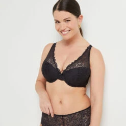 SOUTIEN-GORGE AMPLI FOULARD NOIR -Triumph Soldes 11145701 C