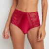 CULOTTE TAILLE HAUTE DENTELLE ROUGE -Triumph Soldes 11250502 F