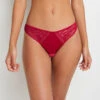 TANGA DENTELLE ROUGE