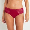 SHORTY STRING DENTELLE ROUGE -Triumph Soldes 11250701 F