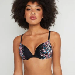 SOUTIEN-GORGE PUSH UP NOIR/ROSE -Triumph Soldes 11286202 M