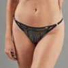 STRING TULLE BRODE NOIR/ARGENT -Triumph Soldes 11296800 F