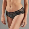 SHORTY TULLE BRODE NOIR/ARGENT