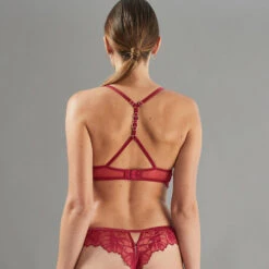 SOUTIEN-GORGE PUSH UP DENTELLE BORDEAUX 9 SOUTIEN-GORGE PUSH UP DENTELLE BORDEAUX -Triumph Soldes 11299700 D