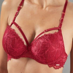 SOUTIEN-GORGE PUSH UP DENTELLE BORDEAUX 8 SOUTIEN-GORGE PUSH UP DENTELLE BORDEAUX -Triumph Soldes 11299700 Z