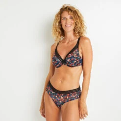 SHORTY TULLE BRODE NOIR/ROSE -Triumph Soldes 11302600 D