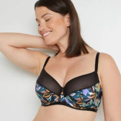 SOUTIEN-GORGE EMBOITANT MICROFIBRE MULTICO NOIR -Triumph Soldes 20003000 M