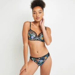 TANGA MICROFIBRE MULTICO NOIR -Triumph Soldes 20003600 D