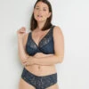 Bianca SOUTIEN-GORGE CORBEILLE DENTELLE PETROLE -Triumph Soldes 20006200 F