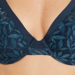 SOUTIEN-GORGE AMPLI FOULARD DENTELLE MULTICO BLEU -Triumph Soldes 20009500 Z