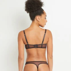 SOUTIEN-GORGE CORBEILLE TULLE BRODE MARRON -Triumph Soldes 20014000 D