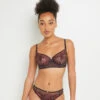 SOUTIEN-GORGE CORBEILLE TULLE BRODE MARRON -Triumph Soldes 20014000 F
