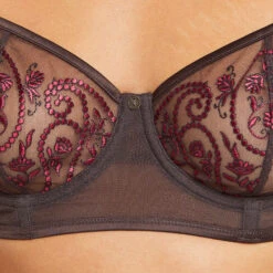 SOUTIEN-GORGE CORBEILLE TULLE BRODE MARRON -Triumph Soldes 20014000 Z