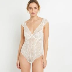 BODY FOULARD DENTELLE BLANC