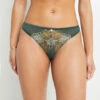 TANGA TULLE BRODE VERT FONCE -Triumph Soldes 20024200 F