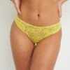 TANGA DENTELLE JAUNE -Triumph Soldes 20024800 F