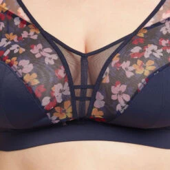 Blanche SOUTIEN-GORGE GRANDS BONNETS MULTICO BLEU -Triumph Soldes 20032200 Z