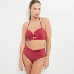MAILLOT DE BAIN CULOTTE HAUTE BORDEAUX -Triumph Soldes 20035900 D