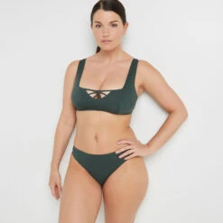 Lisa MAILLOT DE BAIN SLIP MIDI VERT FONCE -Triumph Soldes 20045401 C