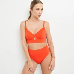 Lisa MAILLOT DE BAIN CULOTTE HAUTE ORANGE -Triumph Soldes 20045802 D