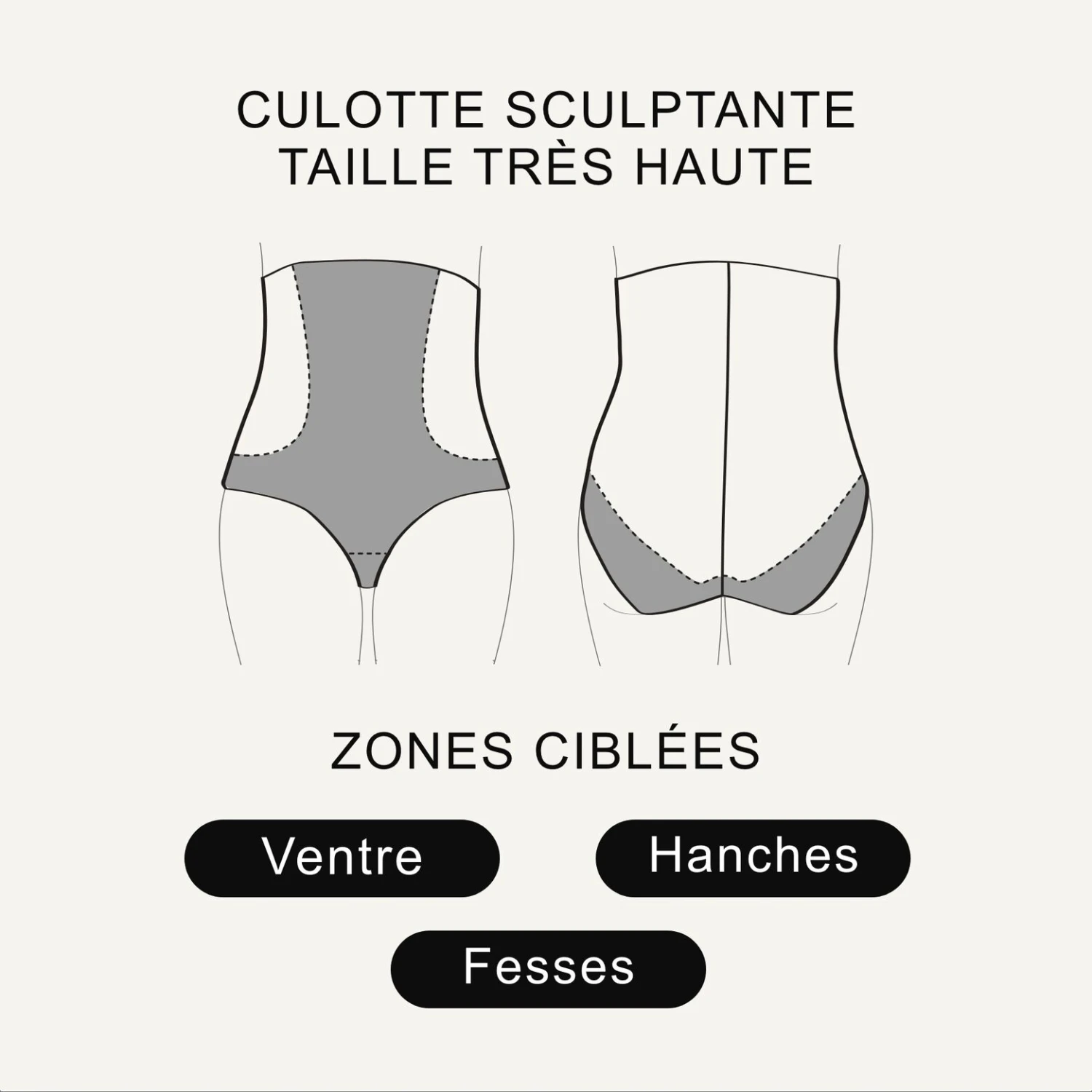 CULOTTE TRES HAUTE MICROFIBRE NATUREL 4 CULOTTE TRES HAUTE MICROFIBRE NATUREL – Image 2