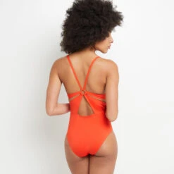 Lisa MAILLOT DE BAIN 1 PIECE TRIANGLE ORANGE -Triumph Soldes 20049702 D