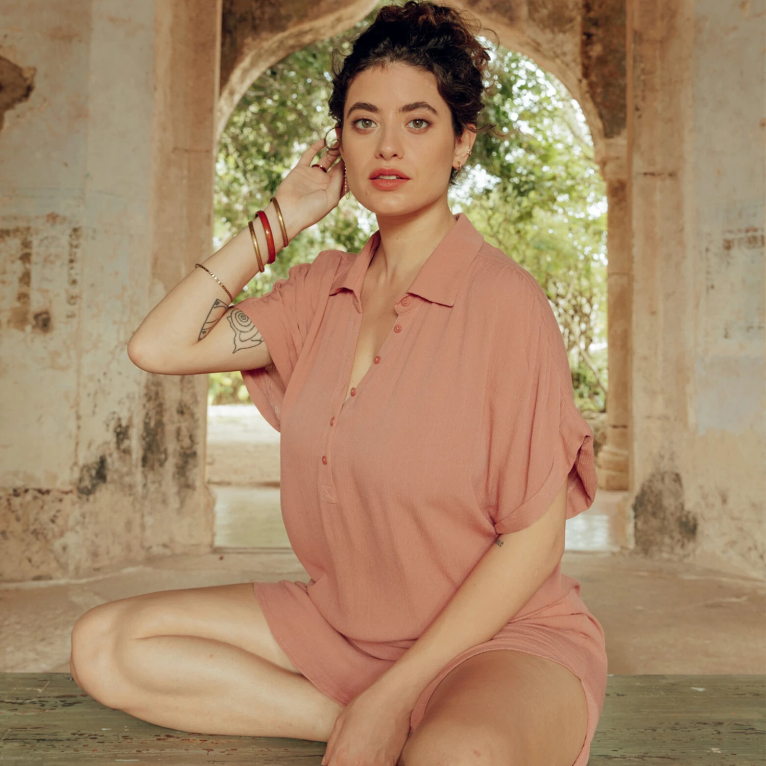 TUNIQUE BEACHWEAR ROSE 4 TUNIQUE BEACHWEAR ROSE – Image 2