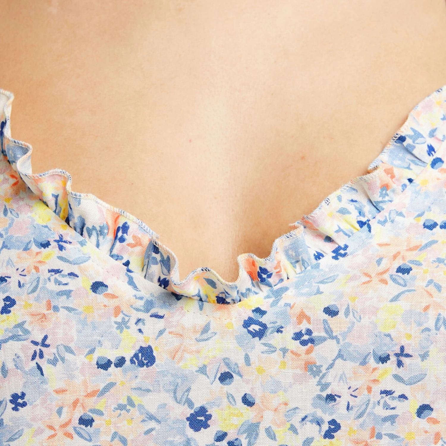 NUISETTE IMPRIME MULTICO BLEU 5 NUISETTE IMPRIME MULTICO BLEU – Image 3