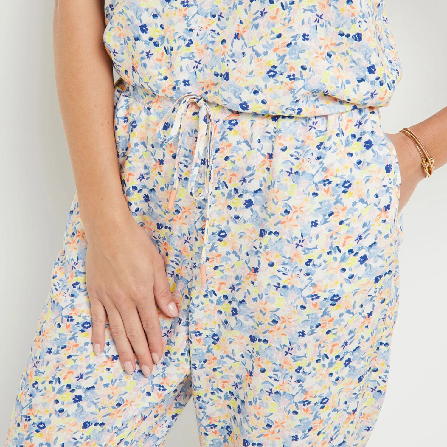 PANTACOURT IMPRIME MULTICO BLEU 4 PANTACOURT IMPRIME MULTICO BLEU – Image 2