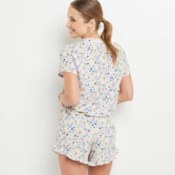 SHORT IMPRIME MULTICO BLEU -Triumph Soldes 20065600 D