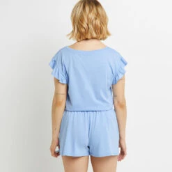 SHORT COTON BLEU CLAIR 7 SHORT COTON BLEU CLAIR -Triumph Soldes 20065700 D