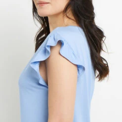 NUISETTE MANCHES COURTES COTON BLEU CLAIR -Triumph Soldes 20065900 Z