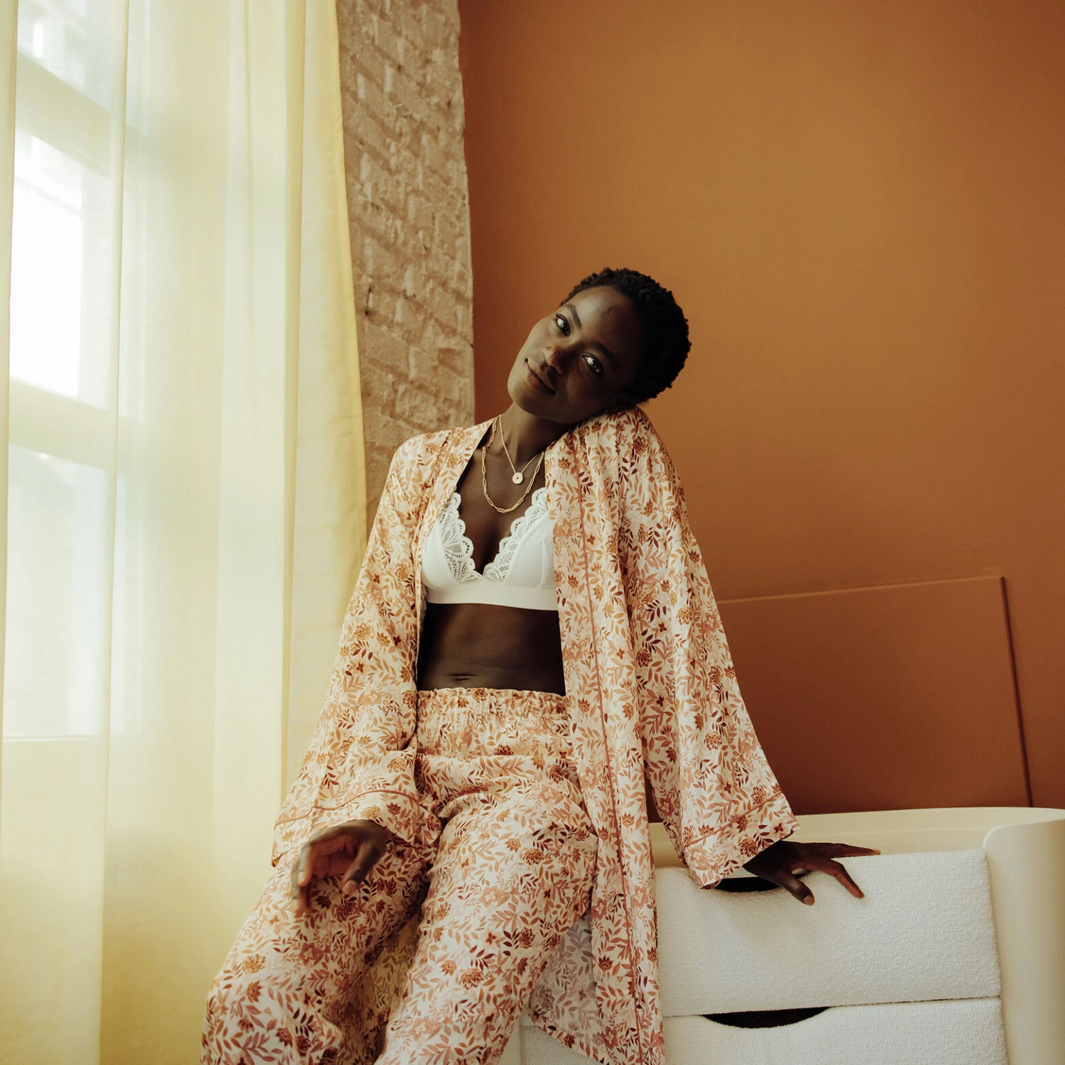 DESHABILLE COTON ROSE 3 DESHABILLE COTON ROSE – Image 2