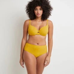 MAILLOT DE BAIN CULOTTE HAUTE JAUNE -Triumph Soldes 20072300 C