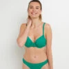 MAILLOT DE BAIN EMBOITANT COULISSE VERT -Triumph Soldes 20072801 F