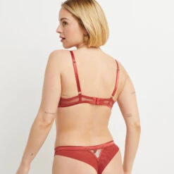 SOUTIEN-GORGE PUSH UP TULLE BRODEE MULTICO ORANGE 9 SOUTIEN-GORGE PUSH UP TULLE BRODEE MULTICO ORANGE -Triumph Soldes 20076100 D