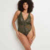 Celine BODY SANS ARMATURES DENTELLE KAKI -Triumph Soldes 20077200 F