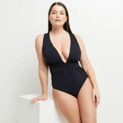 MAILLOT DE BAIN 1 PIECE FOULARD NOIR -Triumph Soldes 42585600 C