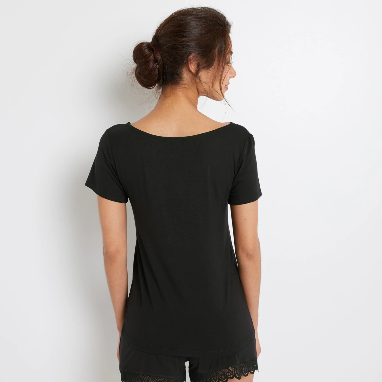 TEE SHIRT MANCHES COURTES NOIR 6 TEE SHIRT MANCHES COURTES NOIR – Image 4