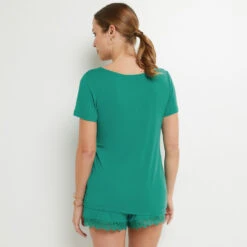 TEE SHIRT MANCHES COURTES VERT 9 TEE SHIRT MANCHES COURTES VERT -Triumph Soldes 43186804 D