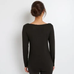 TEE SHIRT MANCHES LONGUES NOIR -Triumph Soldes 43186900 D