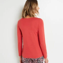 TEE SHIRT MANCHES LONGUES ROSE -Triumph Soldes 43186902 D