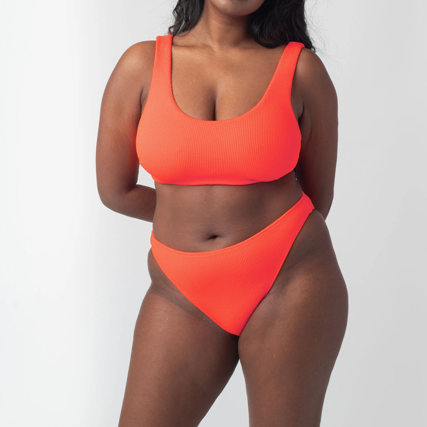 BRASSIERE MAILLE GAUFREE ORANGE 6 BRASSIERE MAILLE GAUFREE ORANGE – Image 4