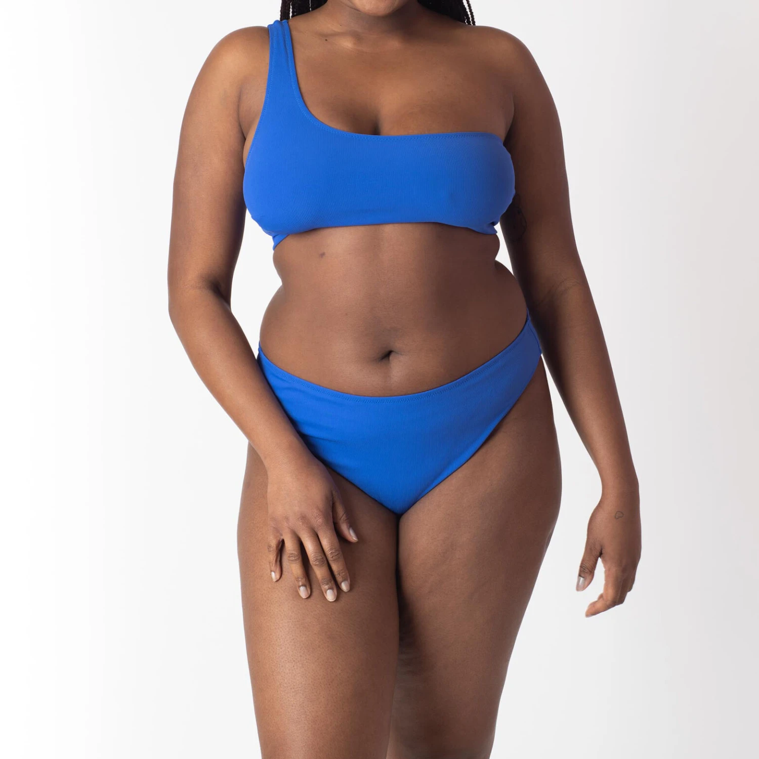 BRASSIERE ONE SHOULDER MAILLE COTEL BLEU 6 BRASSIERE ONE SHOULDER MAILLE COTEL BLEU – Image 4